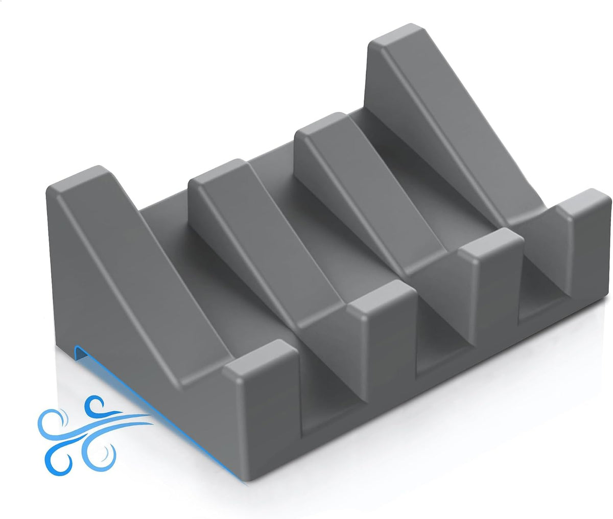 Silicone Soap Dish,1PCS Self Draining Bar Soap Holder for Shower,Dark Gray