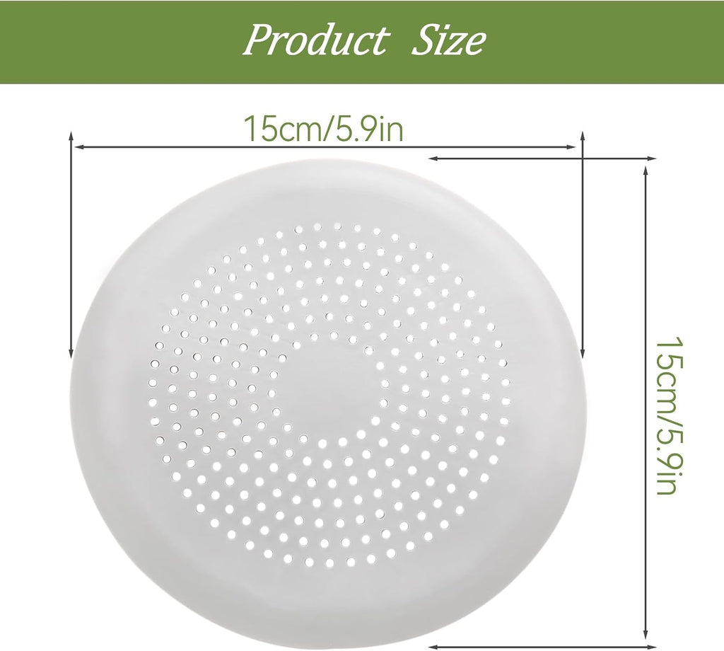 Waziaqoc Drain Hair Catcher, White, 2 Pack