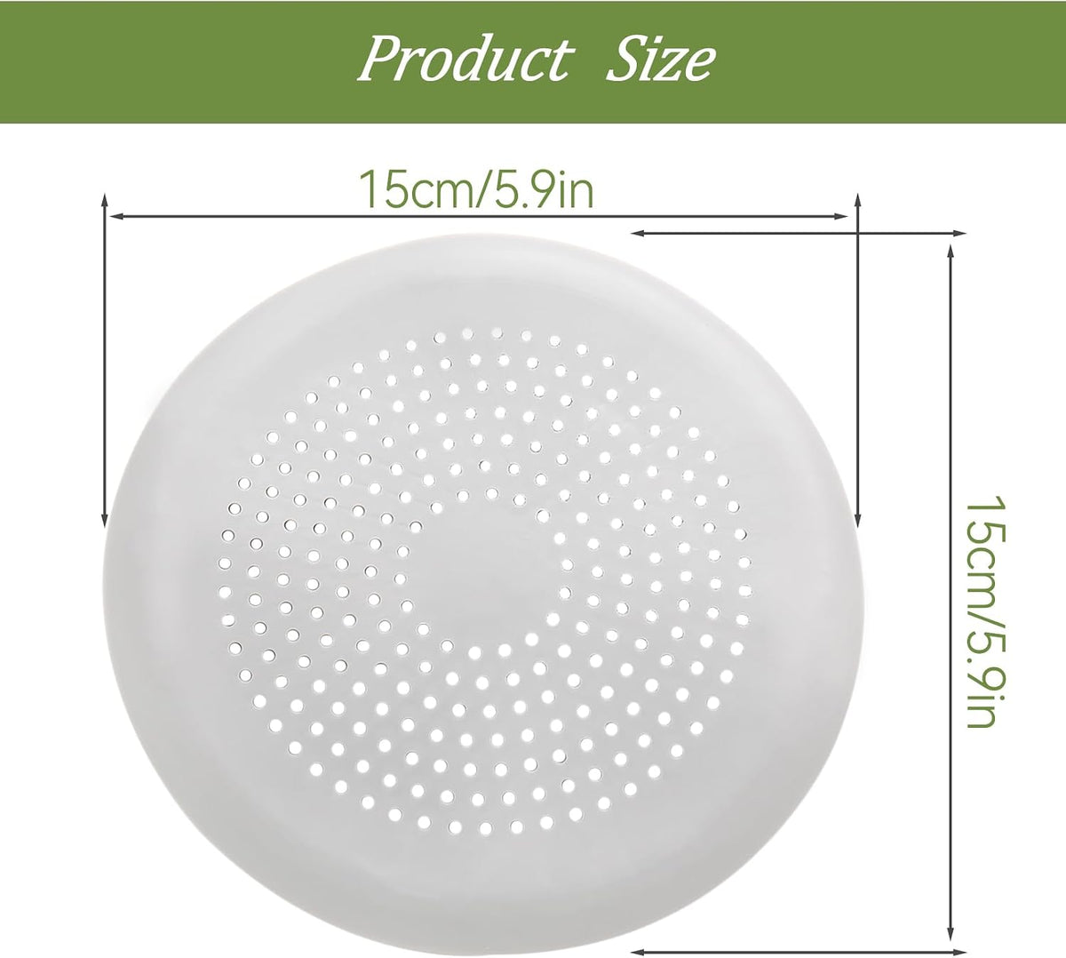 Waziaqoc Drain Hair Catcher, White, 2 Pack