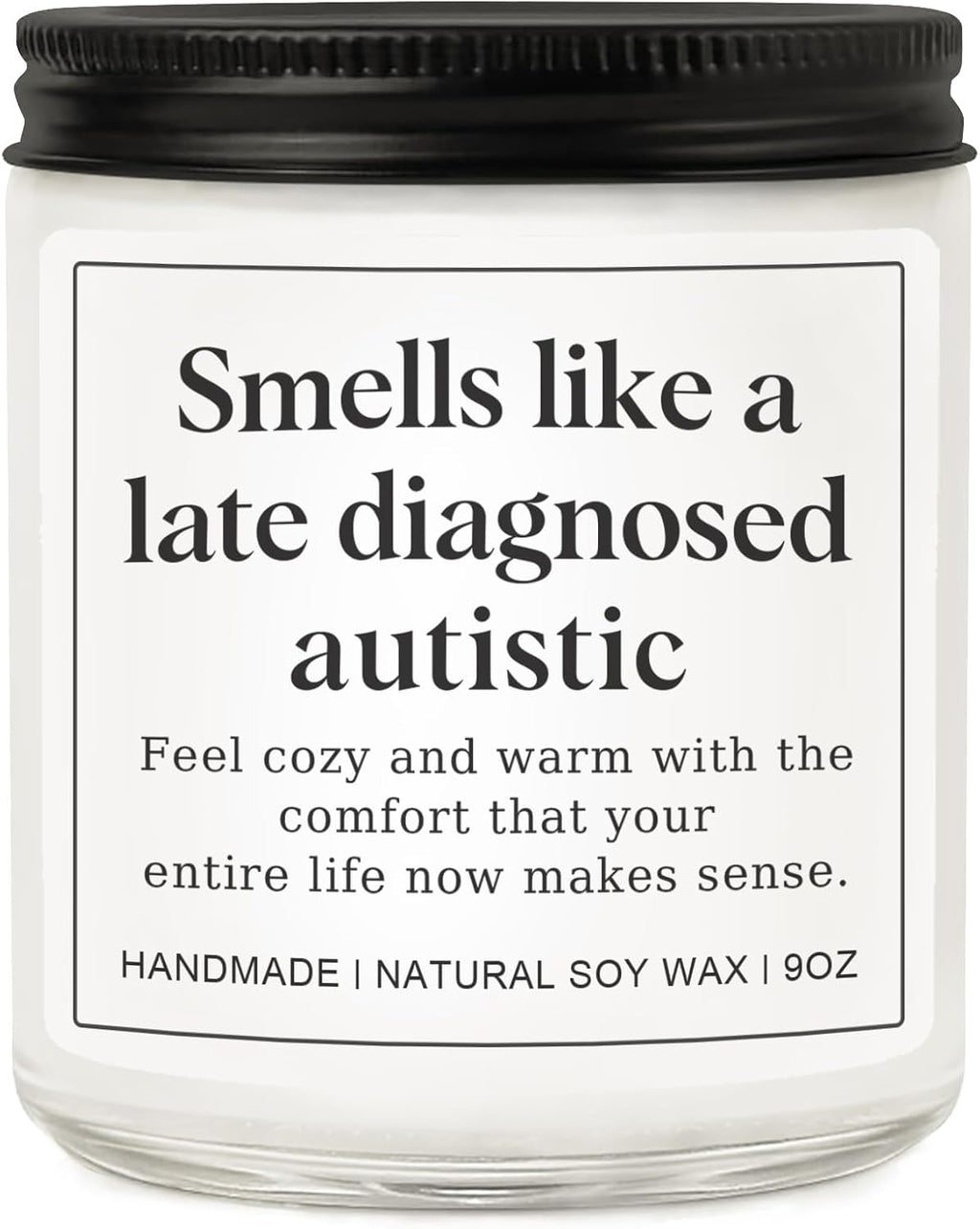 Autism Sensory Products for Adults, Best Gifts for Autistic Teenagers, Special Needs Teenager Gift, Unique Autistic Adult Must Have - Lavender Scented Candle