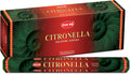 Hem Citronella Incense Sticks – Pack of 6 Boxes (120 Sticks Total, 9-Inch Long) | Fresh Lemon-Grass Aroma for Home, Meditation & Outdoor Use | Natural Hand-Rolled Incense from India