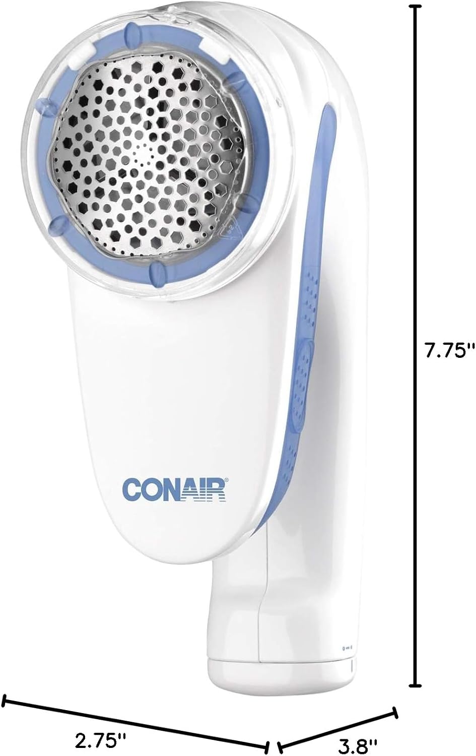 Conair Fabric Shaver and Lint Remover,Battery-Operated Portable Clothes Shaver with 3 Settings, Fuzz Remover for Sweaters,Clothing and Furniture, Large 2-Inch Shaving Head,White, Regular (Pack of 3)