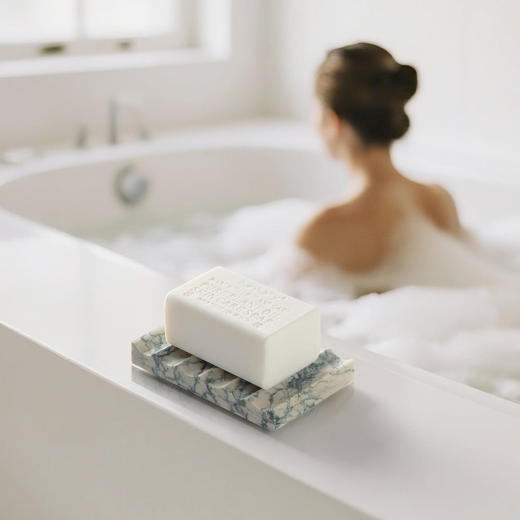 Real Luxurious Natural Marble Soap Dish for Shower,soap Dish for Bathroom