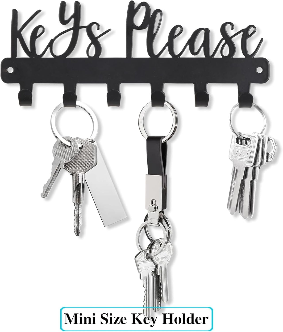 Keys Please Key Holder Wall Mounted, Mini Size: 7.28x2.95inch