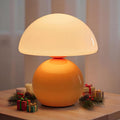 NIORSUN Mushroom Lamp Table Lamp for Bedroom, Portables Cordless Table Lamp,Wireless lamp,Small Bedside Table Touch Lamps for Living Room,Mini Mushroom 5200mAh Battery Operated Lamp Modern Orange