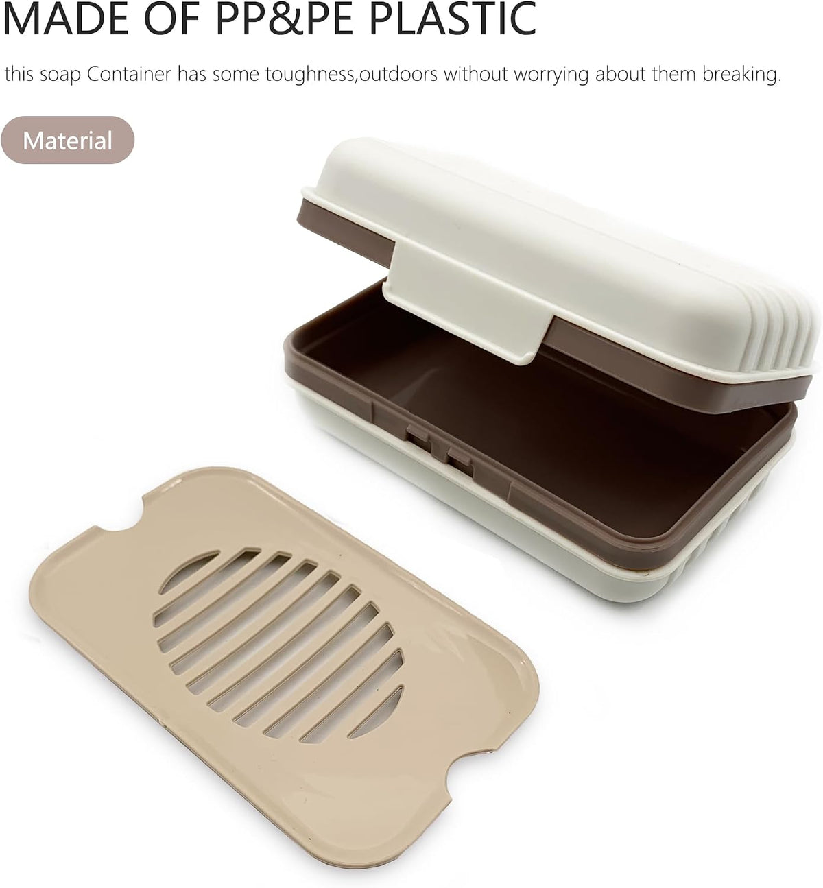 Travel Soap Container, Portable Travel Soap Case with Lid (3pcs 3 Color)