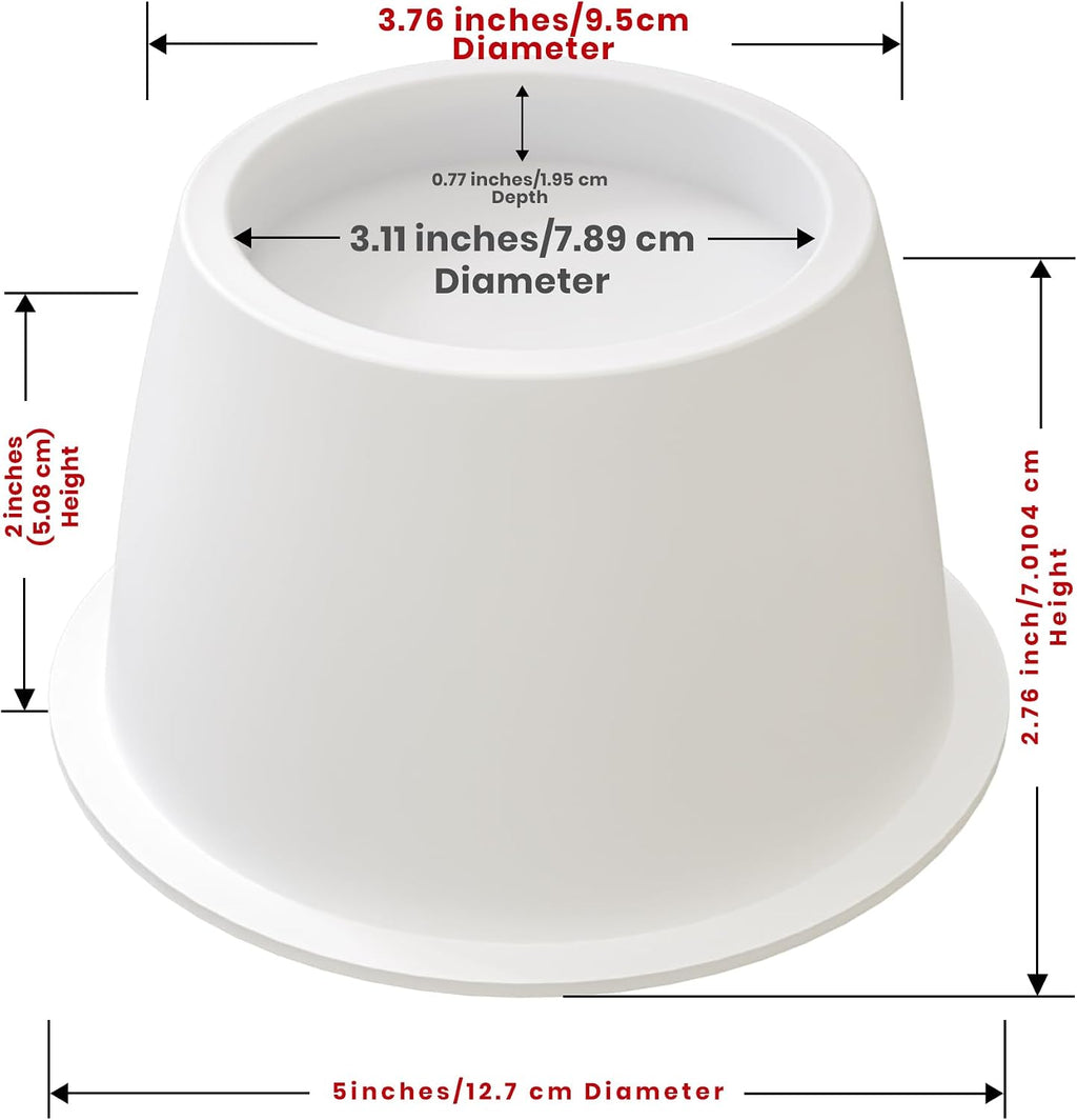 Utopia Bedding 2 Inch Bed Risers 8 Pack, Round Heavy Duty, White