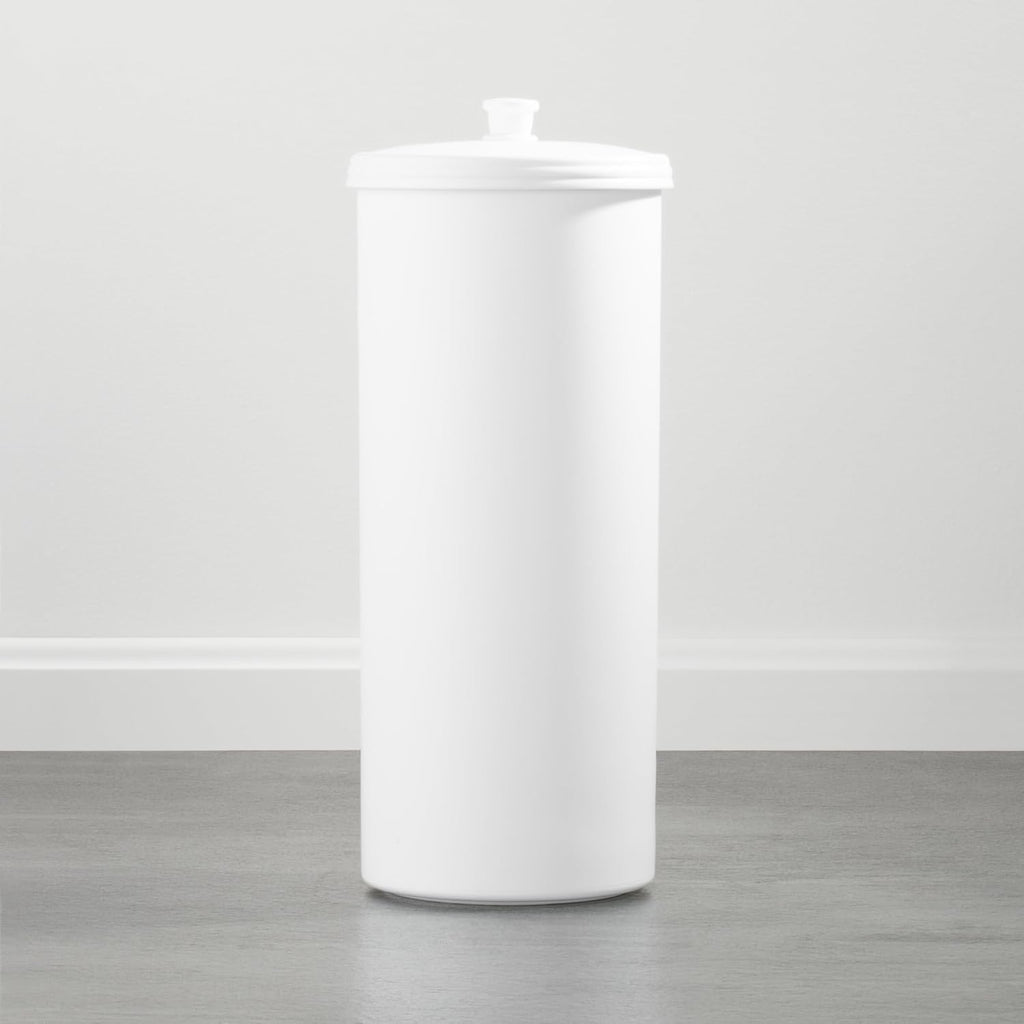 iDesign Freestanding Bathroom Toilet Paper Storage Holder, 2-Pack, White