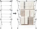 Gibson Home Clothes Drying Rack, Foldable Expandable Laundry Rack, White