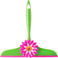 Vigar Flower Power All-Purpose Squeegee, Pink, Green, 9-Inches