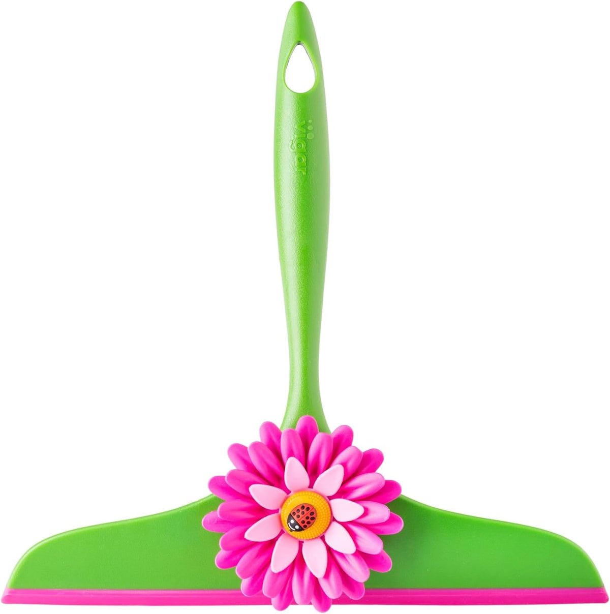 Vigar Flower Power All-Purpose Squeegee, Pink, Green, 9-Inches
