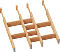 Bamboo Drawer Dividers with Inserts, Kitchen Adjustable Drawer Organizers, Expandable Organization for Home, Dressers, 4 Dividers with 8 Inserts