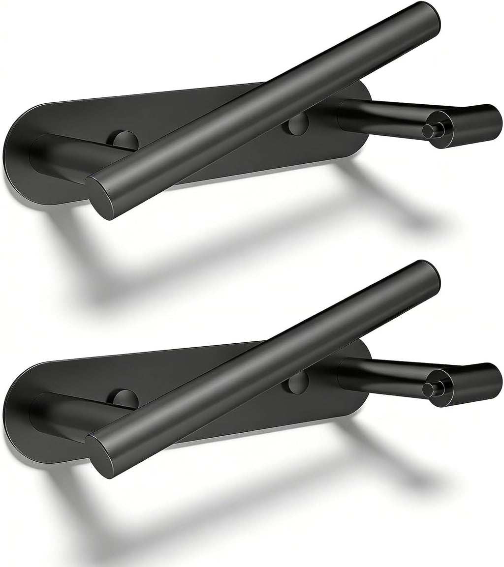SetSail Toilet Paper Holder Adhesive or Screw-in Matte Black, 2 Packs