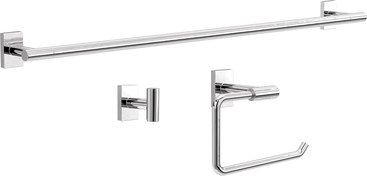 Franklin Brass Hartwell (1-Pack) Toilet Paper Holder, Euro Single Post Tissue Roll Wall Mount TP Storage, Polished Chrome Bathroom Decor, Accessories HRT50-PC