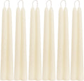 DEYBBY Beeswax Taper Candles, Clean Burning, Cream White, 9 in, 12 Pack
