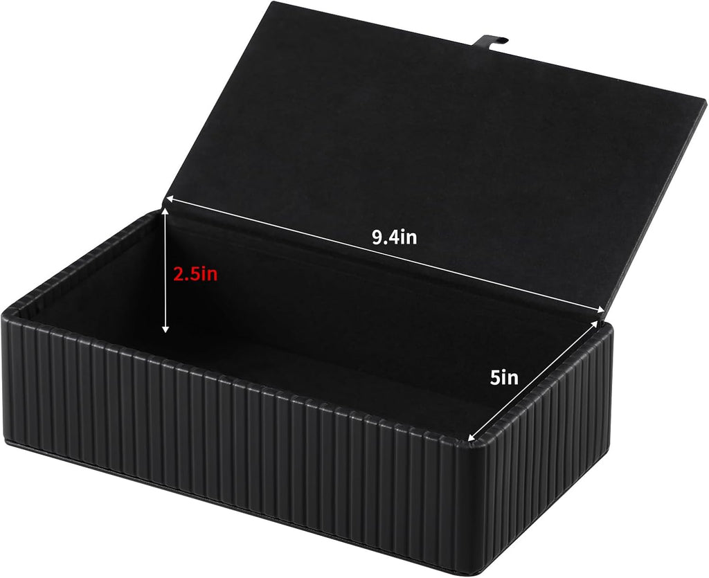 Short Tissue Box Cover, Rectangle Tissue Box Holder, Black