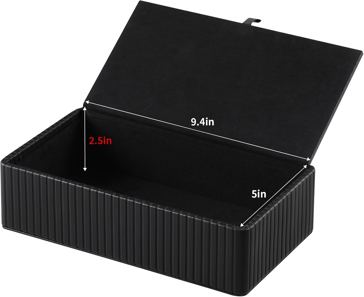 Short Tissue Box Cover, Rectangle Tissue Box Holder, Black