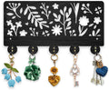 MAYJOYDIY Wood Wildflower Coat Hooks Nature Flower Key Holder 11.8×6.3inch Botanical Plant Key Hanger 5 Alloy Hooks Decoratice Key Hook for Gift Garden Living Room Office Entryway Hallway
