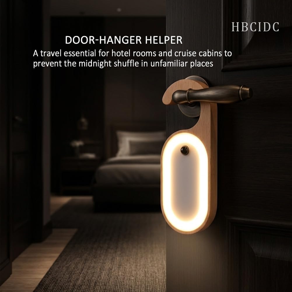 Rechargeable Motion Sensor Night Light - Portable Door Hanger LED Light
