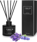L'odeur Vill Reed Diffuser, 3.4oz(100ml) Lavender Geranium Diffuser Set with 6 Oil Diffuser Sticks, Matte Black Aroma Scent Diffuser, Long Lasting Home Fragrance for Bathroom Shelf Decor