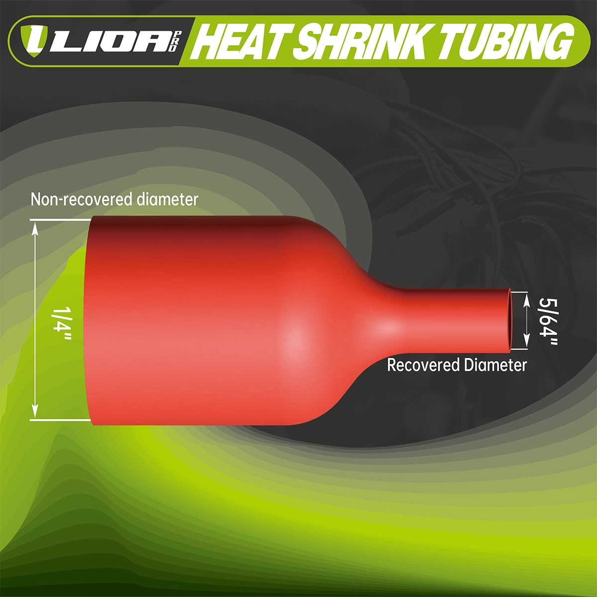 1/4" Red Heat Shrink Tubing 50FT - 3:1 Dual Wall Adhesive Lined, Waterproof Insulation, UL Listed for Automotive Wires, Electronics & DIY Repair