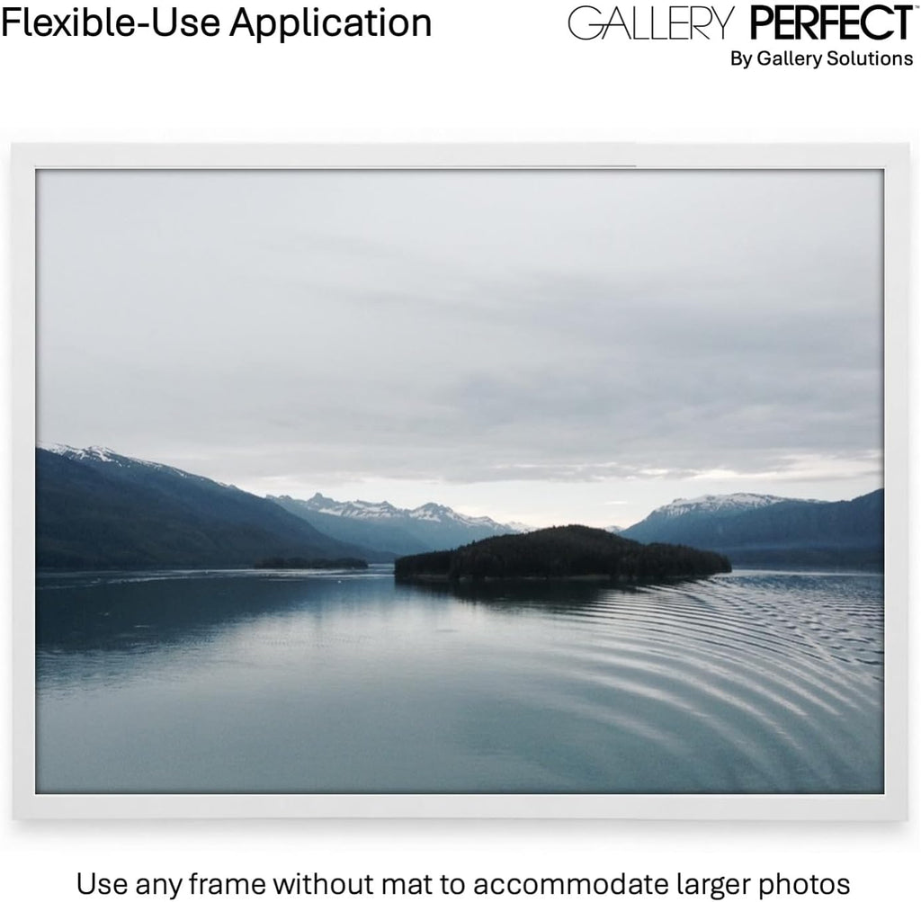 GALLERY PERFECT Multi-Size Picture Frame Set 7 Pack, White Gallery Wall Frames with Hanging Hardware, Clear Glass - One 12x16, Two 8x10, Four 6x8 Matted Photo Frames for Wall Display