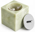 Marble Canisters QTip & Greed Marble Cotton Swab Holder with Lid