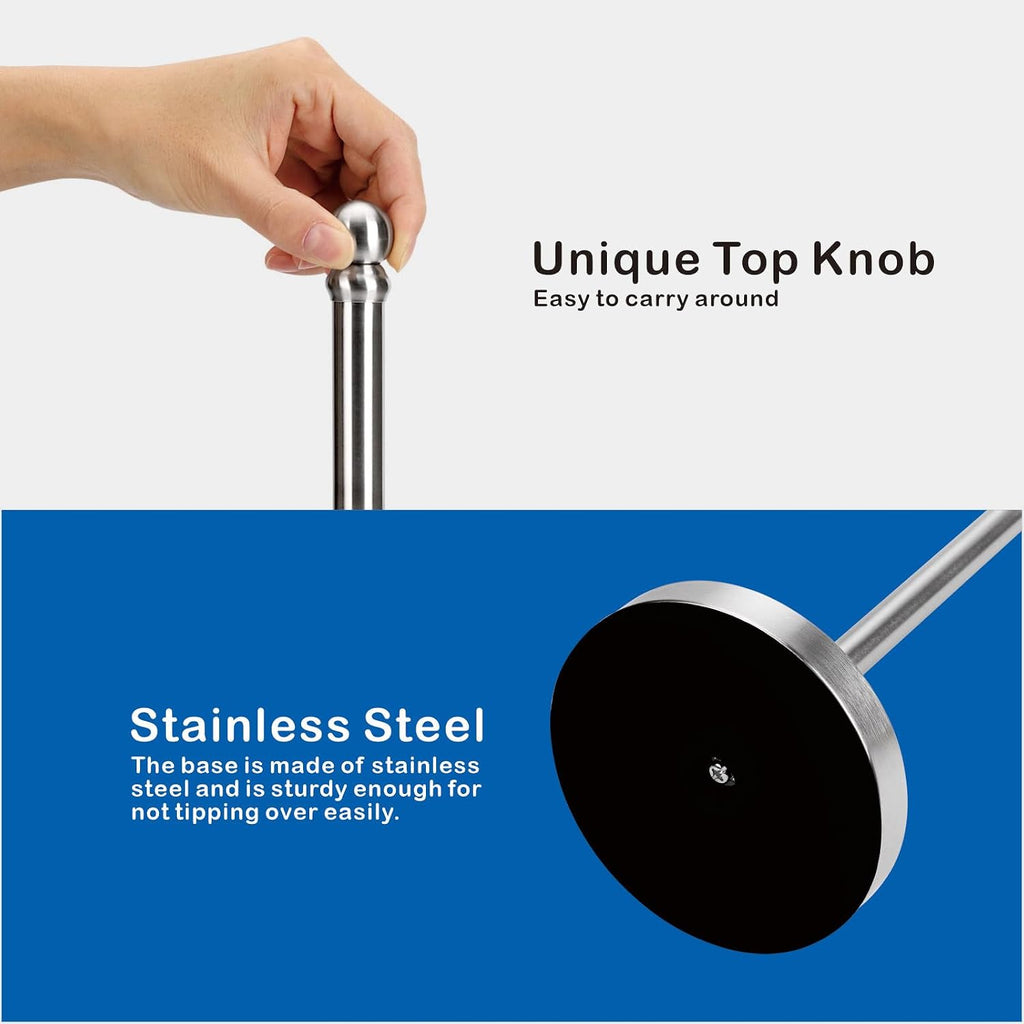 Songtec Toilet Paper Holder Stand Reserve for Bathroom, Floor Standing TP Holder for 4/5 Rolls, Stainless Steel (Brushed Nickel)