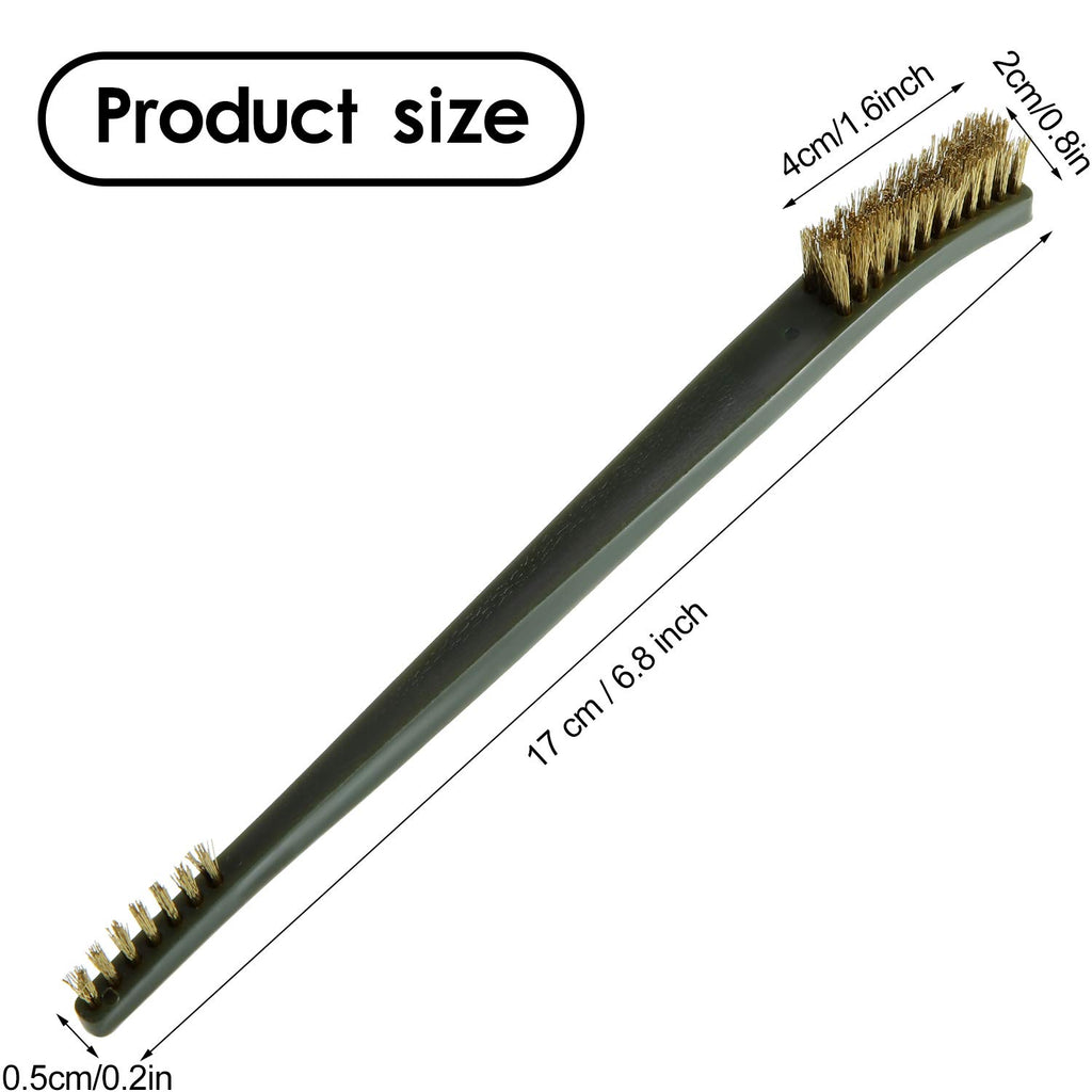 Patelai 9 Pcs Mini Wire Brush Set,Small Metal Cleaning Brushes