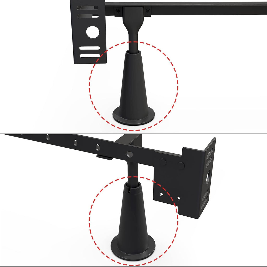 6 Pcs 5'' High Rise Bed Frame Risers, Heavy Duty Stem Bed Frame Feet