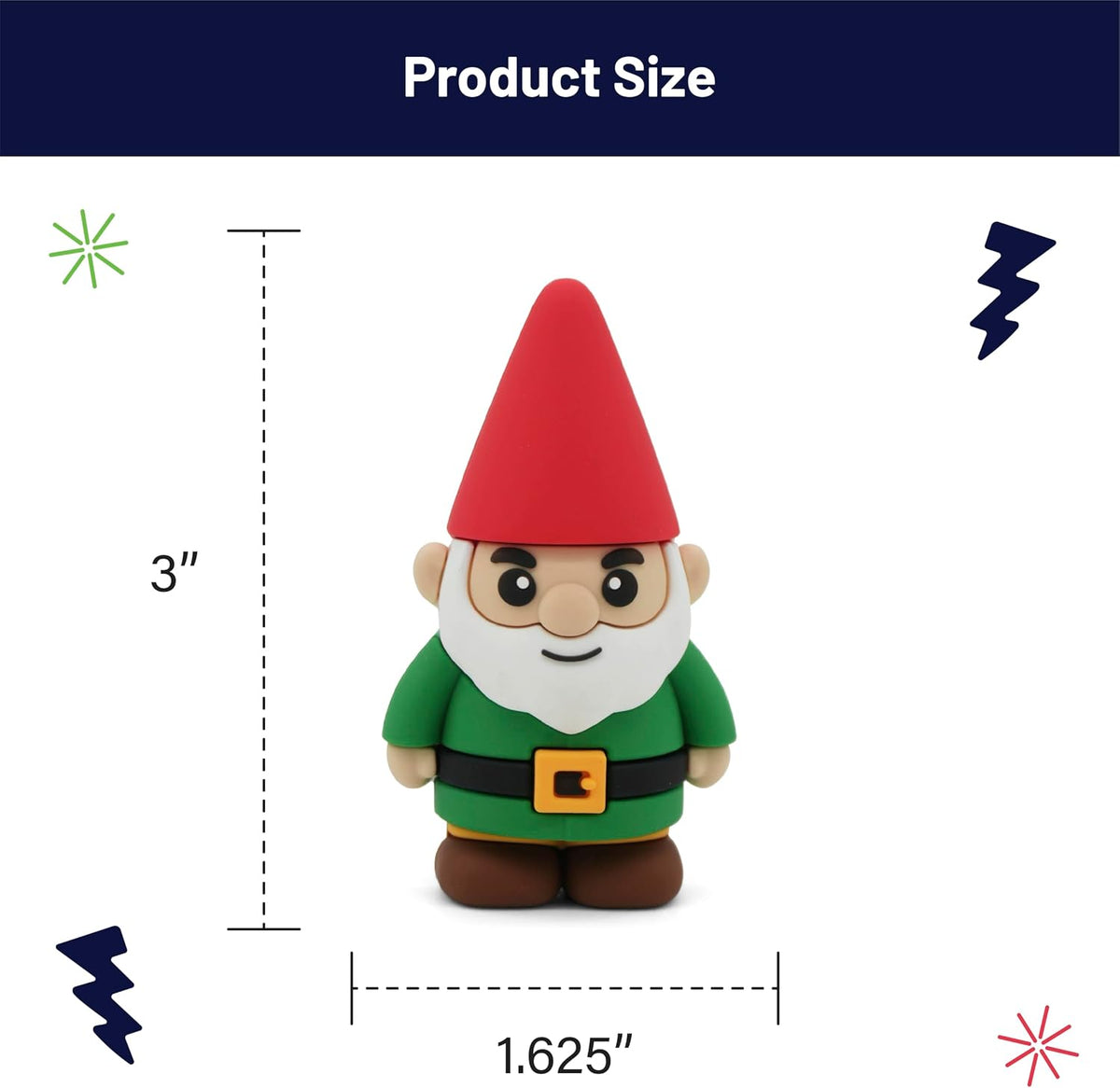 Figurine Ring Holder – Cute and Decorative Jewelry Organizer for Rings, Earrings & Small Accessories – Perfect for Vanity, Dresser, or Bathroom Countertop– Gnome