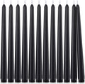 Black Taper Candles, 50 Pack, 0.8"W x 10"H
