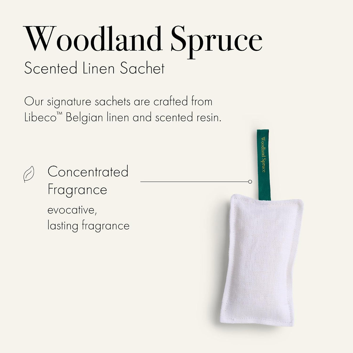 LAFCO New York Holiday Scented Linen Sachet, Woodland Spruce