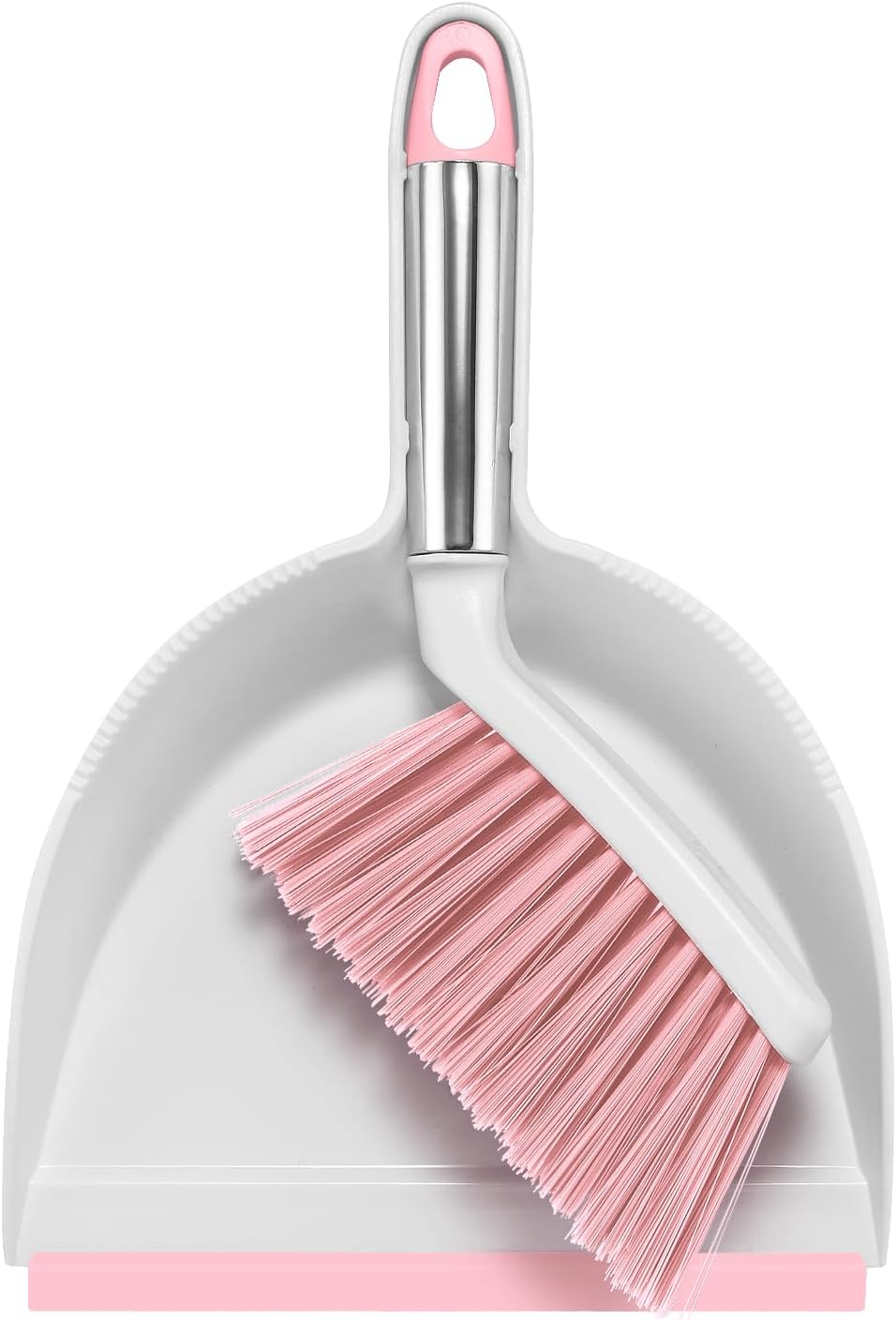 NACENA Mini Broom and Dustpan Set, Small Dust Pan and Brush Set,Pink