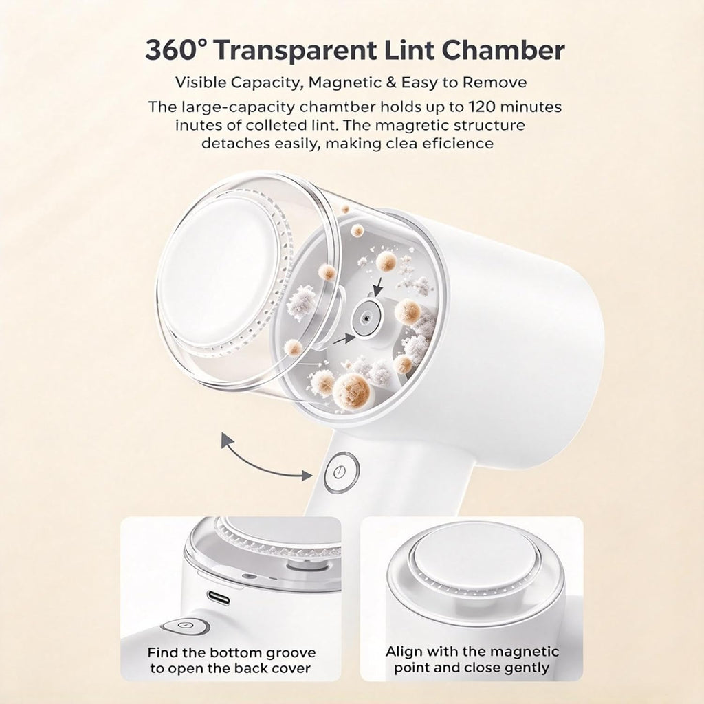 Electric Lint Remover with Lint Roller 2-in-1,Rechargeable Sweater Shaver