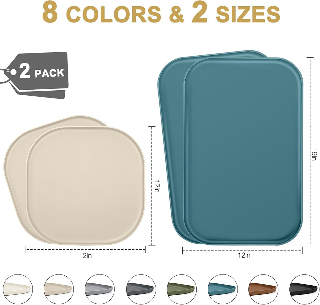 SMILOOL Waterproof Silicone Pet Food Mat with Raised Edge for Dog & Cat