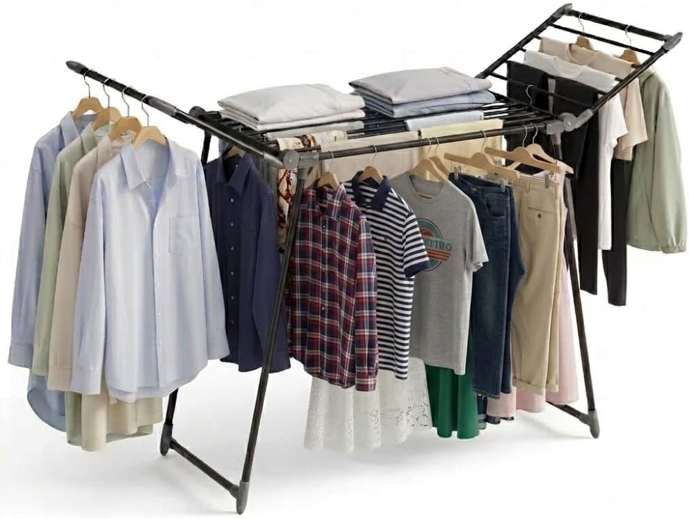 Foldable Clothes Drying Rack | Heavy Duty | 66 lb Capacity | Space Saving