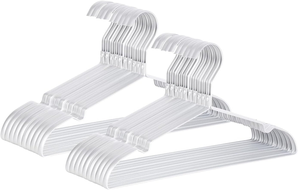 16.3" Premium Aluminum Coat Hangers, Extra Smooth & Durable Metal Shirt Dress Hanger, Light & Sturdy Metal Rack for Jacket Trouser Pant Slack, 20 Pack, Silver