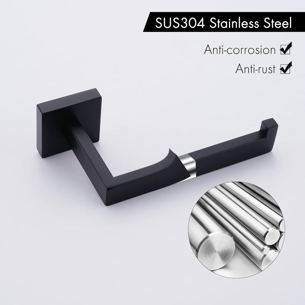 KES Matte Black Toilet Paper Holder Wall Mount Bathroom Toilet Paper Holder