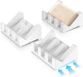 Silicone Soap Dish,3PCS Self Draining Bar Soap Holder for Shower,White