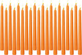 20-Pack Orange Taper Candles Unscented, 10 Inch Tall Dinner Table Candlesticks for Halloween Fall Wedding Centerpieces, Bulk Tapered Candles Smokeless Dripless, Decorative Candle for Home Decor