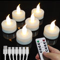 Rechargeable Candles Tea Lights with Remote Timer,Battery Operated Flameless LED Tea Lights Candles with USB Rechargeable for Halloween,Christmas,Weddings,Birthdays 6-Pack(Warm White)