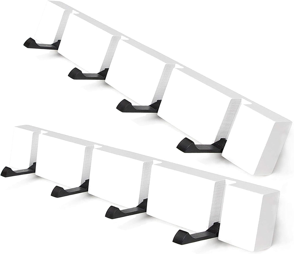 KYSMOTIC Modern Wood Coat Rack, (White, 2 Pack)