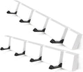 KYSMOTIC Modern Wood Coat Rack, (White, 2 Pack)