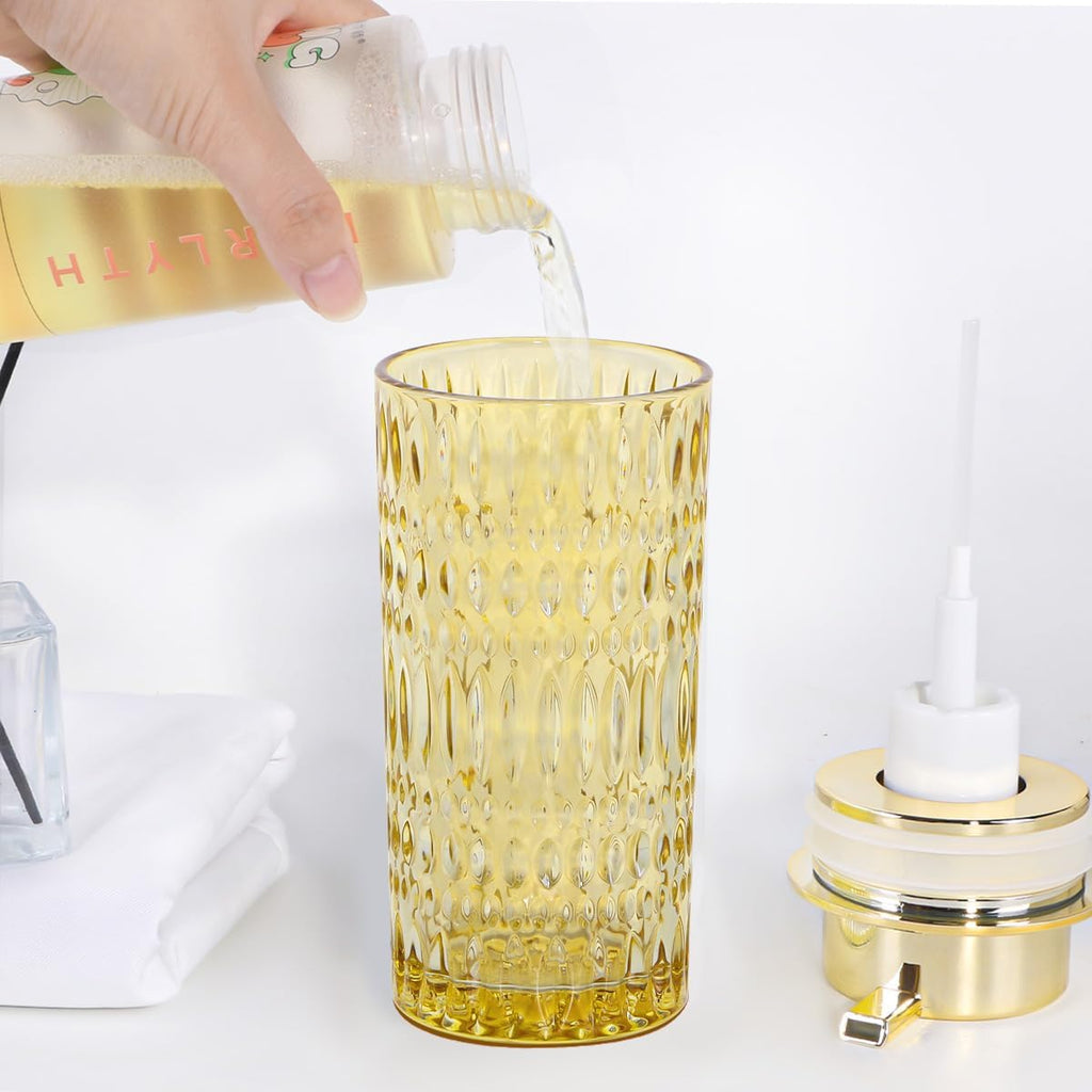 Amber Glass Foaming Soap Dispenser