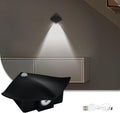 Rechargeable Motion Sensor Night Light, 6500K Magnetic Battery Stick-On LED Light with On/Off/Auto Mode, Portable Cordless Light for Closet, Bedroom, Hallway, Stairs, Cabinet, Black (1 Pack)