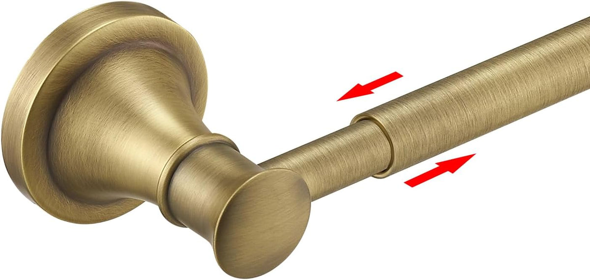 BESy Towel Racks for Bathroom Wall Mounted Bath Towel Bar Antique Brass