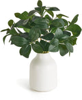 Dahey Fake Plants in Small White Vase for Table Decor Faux Plant Indoor