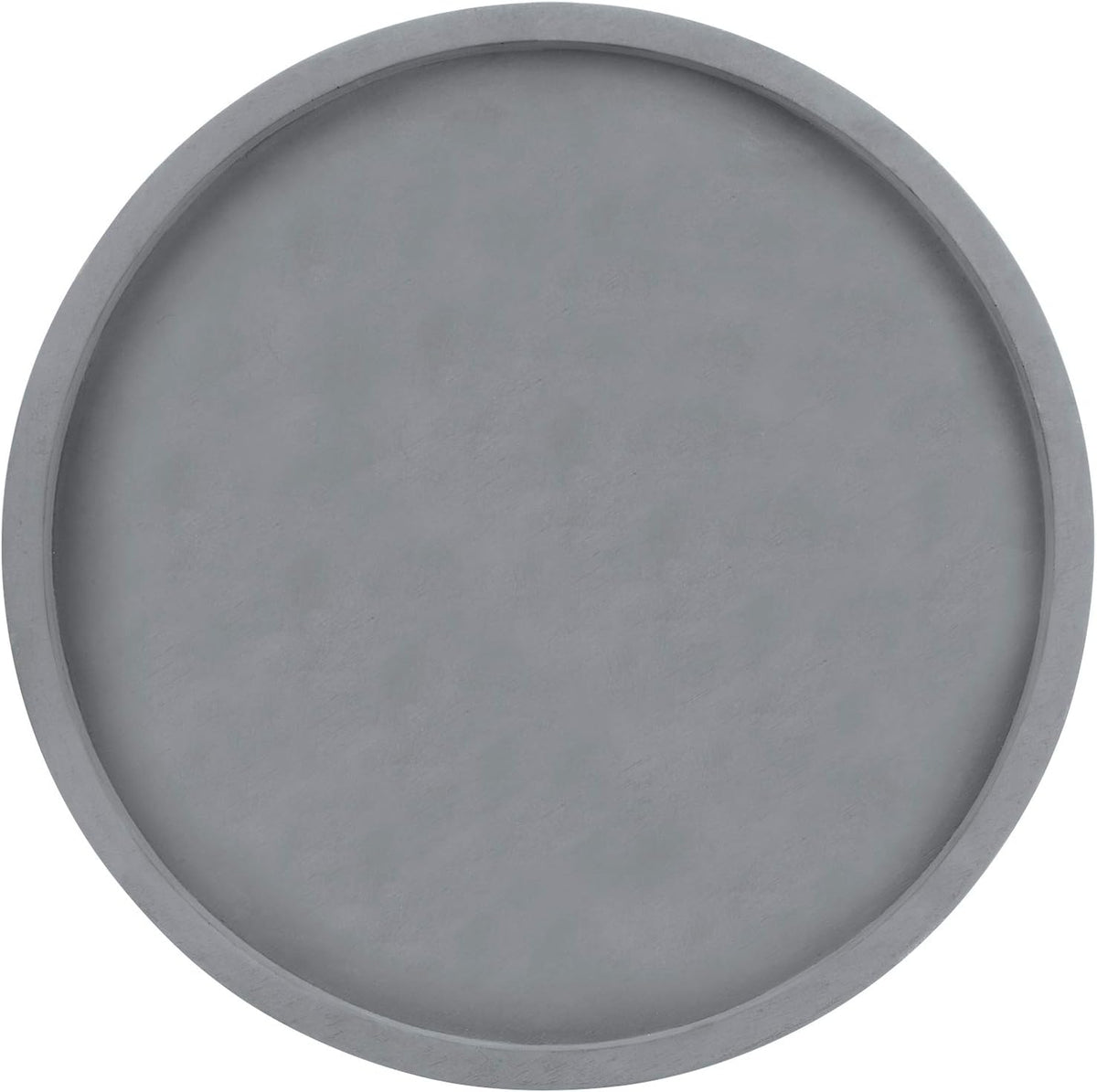 MyGift 16 Inch Round Gray Concrete Decorative Tray for Bathroom Vanity Counter, Living Room Coffee Table or Ottoman, Kitchen Countertop Decor, Candle Holder