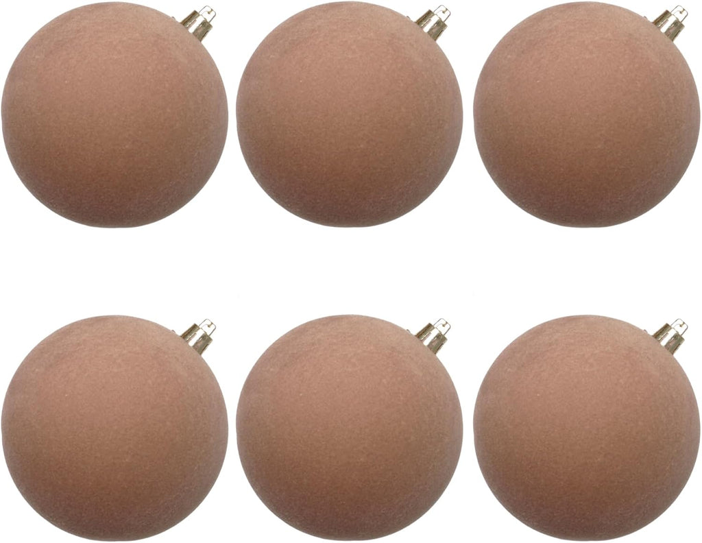 4IN Velvet Ornaments for Christmas Tree,6PCS Large Christmas Ornament Set